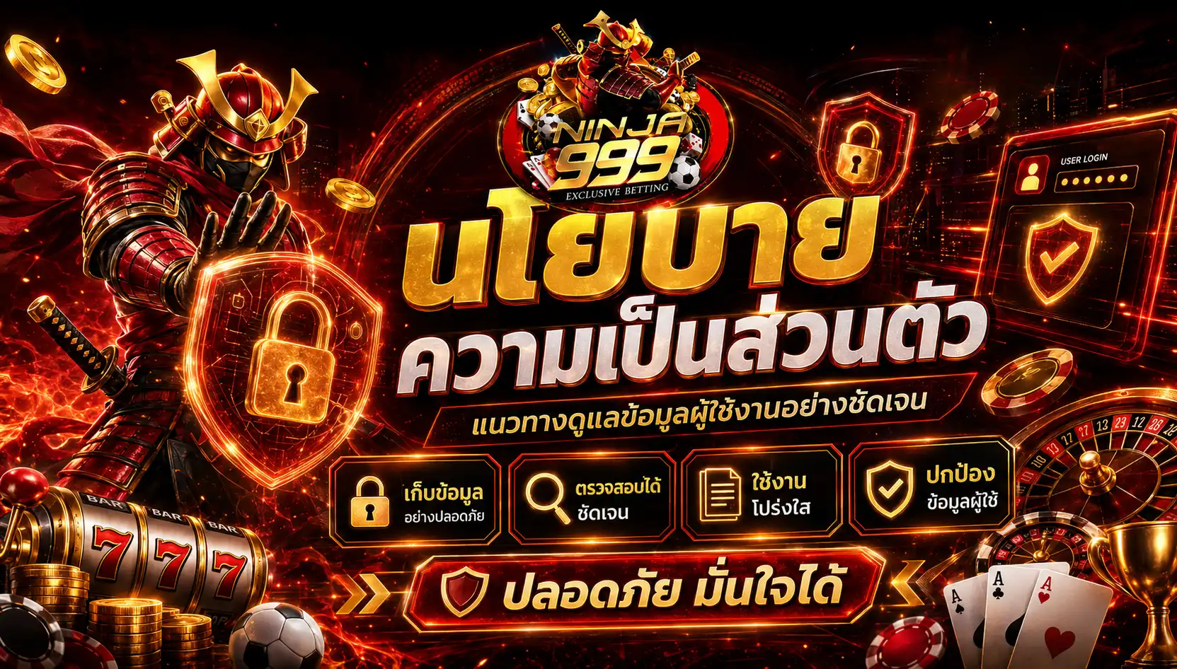 นโยบายความเป็นส่วนตัว ninja999 แนวทางดูแลข้อมูลผู้ใช้งานอย่างชัดเจน