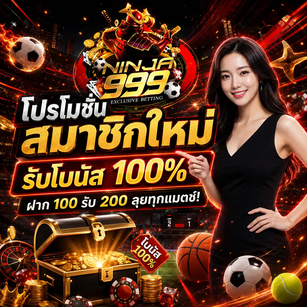 โปรโมชั่น สมาชิกใหม่ ninja999